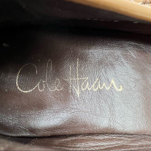 Cole Haan Tan Patent Nike Air Penny Loafers Size 8 Women's - Picture 2 of 10